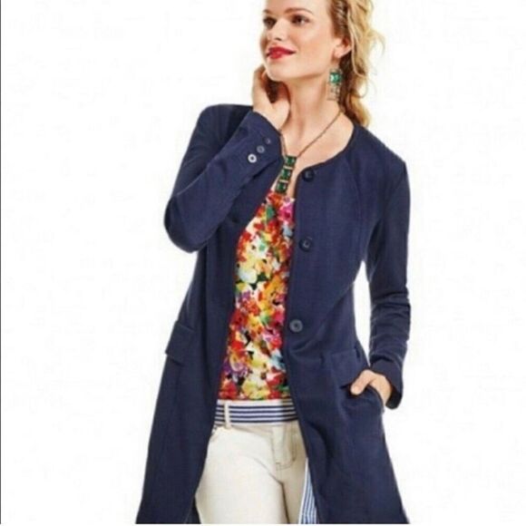 Cabi Navy Duster Cardigan Blazer Jacket | M - Picture 1 of 5